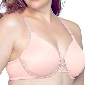 Vanity Fair Pink Full-Coverage Bra with Lace